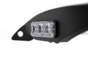 Jeep Gladiator JT Fender Flares - Front - DV8 Offroad - Slim, Micro-texture, Dual Stage Daytime Running Lights - Black - `20-`23